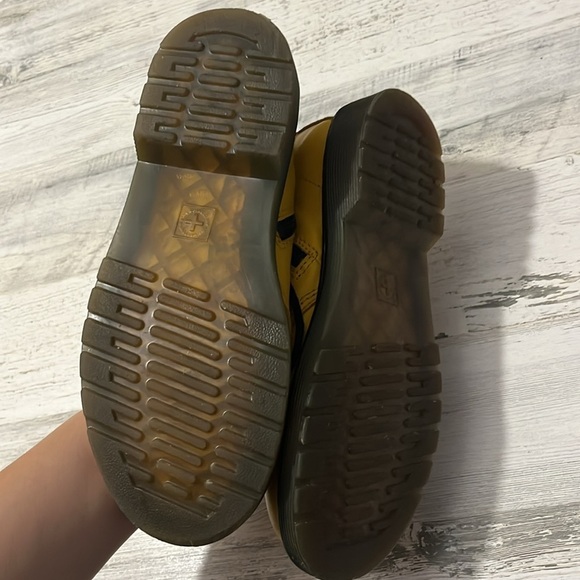 Dr Martens Yellow Combat Boots Size 4 - Picture 8 of 12